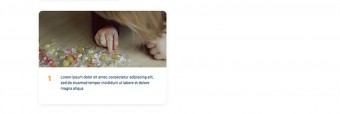 (38) Card su 2 colonne con immagine, numerazione e testo